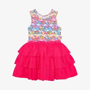 Posh Peanut Lisa Frank Markie magic racerback tulle dress 2T